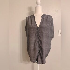 Attention Gray Sleeveless Relaxed Blouse